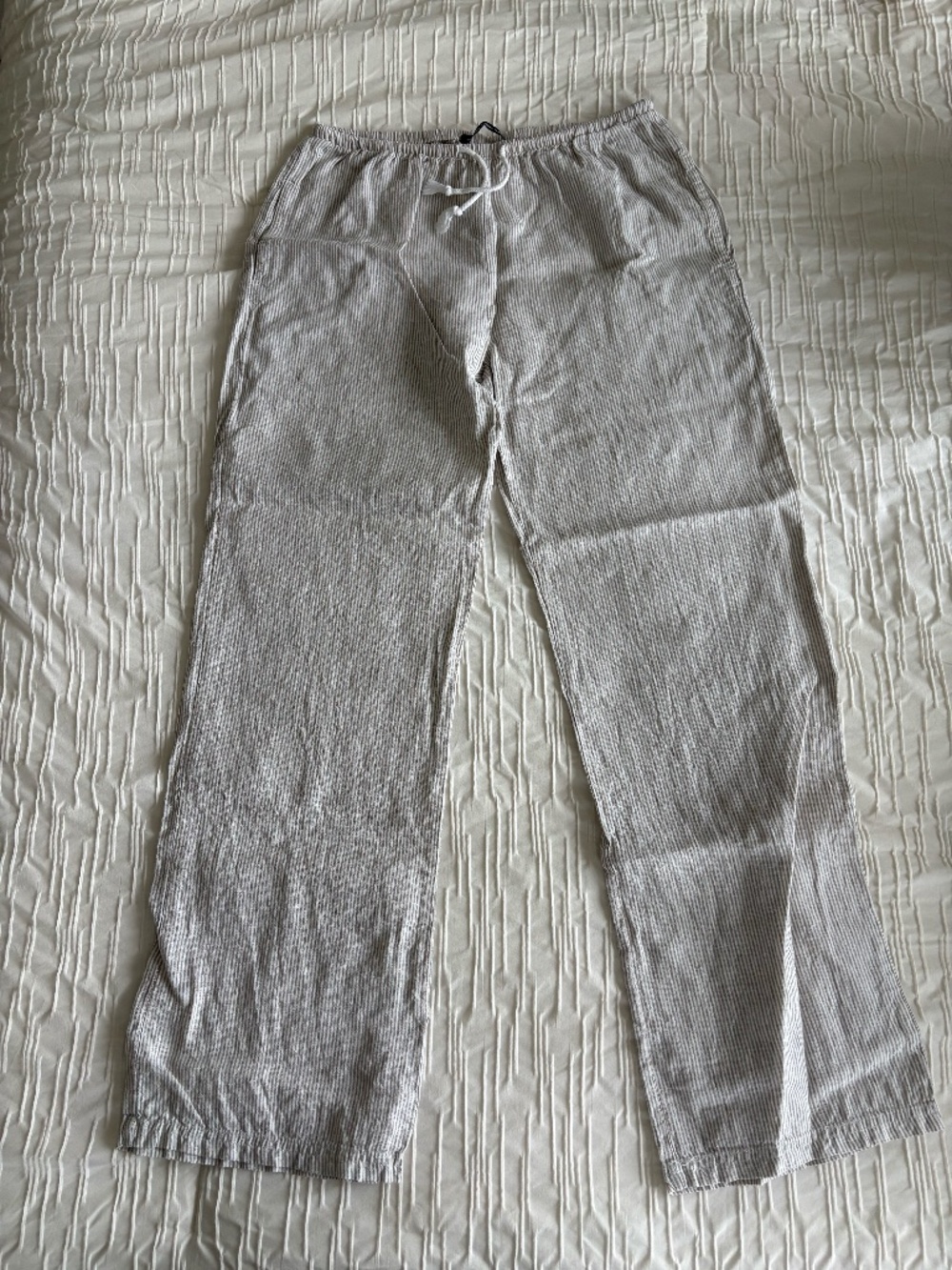 Brandy striped linen pants